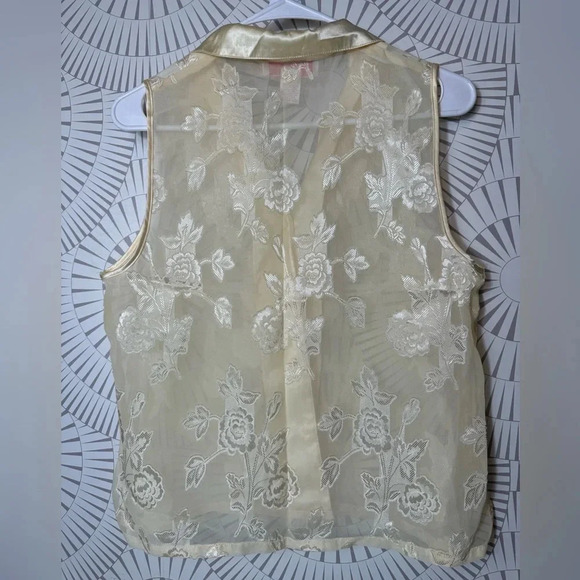 Oscar de la Renta Women’s‎ Fine Label Shorty Pajama Set Vintage Yellow XL - Picture 3 of 8